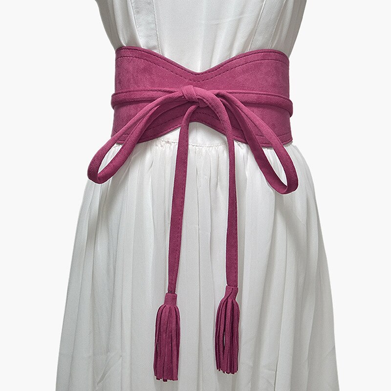 Stijlvolle dames taille riem stretch gesp strik brede pu lederen elastische afslankende veter tailleband korset riem