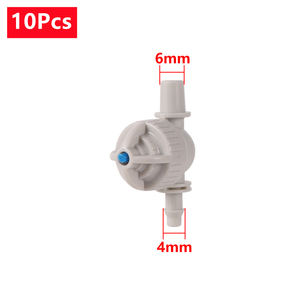 6Mm Anti-Druppel Apparaat 4/7Mm Slang Aansluiten Miniatuur Anti-Druppel Ventiel Tuin Landbouw Kas Irrigatie Nevel Mondstuk Fittingen: WHITE