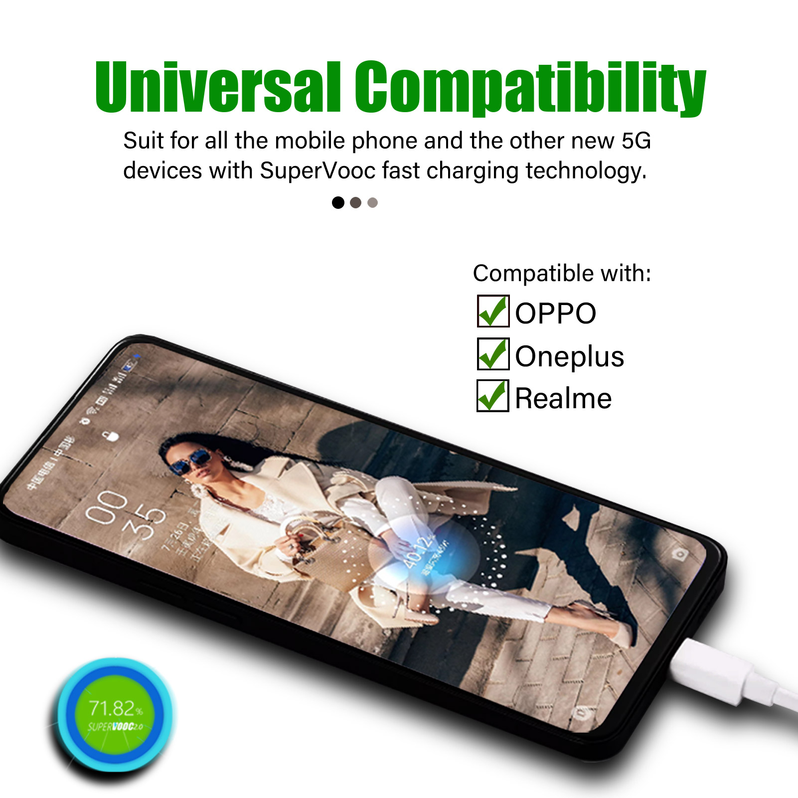 Chargeur SuperVooc pour Realme GT neo5/11/10 Pro/c55/X50/7/9/Q5/V15/GT Master Edition/Gt 2 pro, chargeur Warp pour Oneplus 11/10/9/Nord CE 2, pour OPPO Reno10/ Adaptateur de prise murale USB Findx 6/A78/find n3