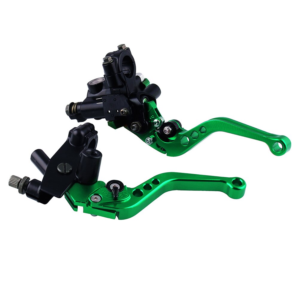 2pcs Motorcycle Hand Brakes Clutch Hand Brake Hydraulic Handbrakes Accessories for Motor Motorcycle Motorbike Scooter Universal: green