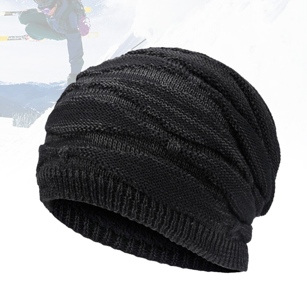 Unisex Knit Hat - Thick Soft Winter Headwear - Warm Wool Ski Cap for Men