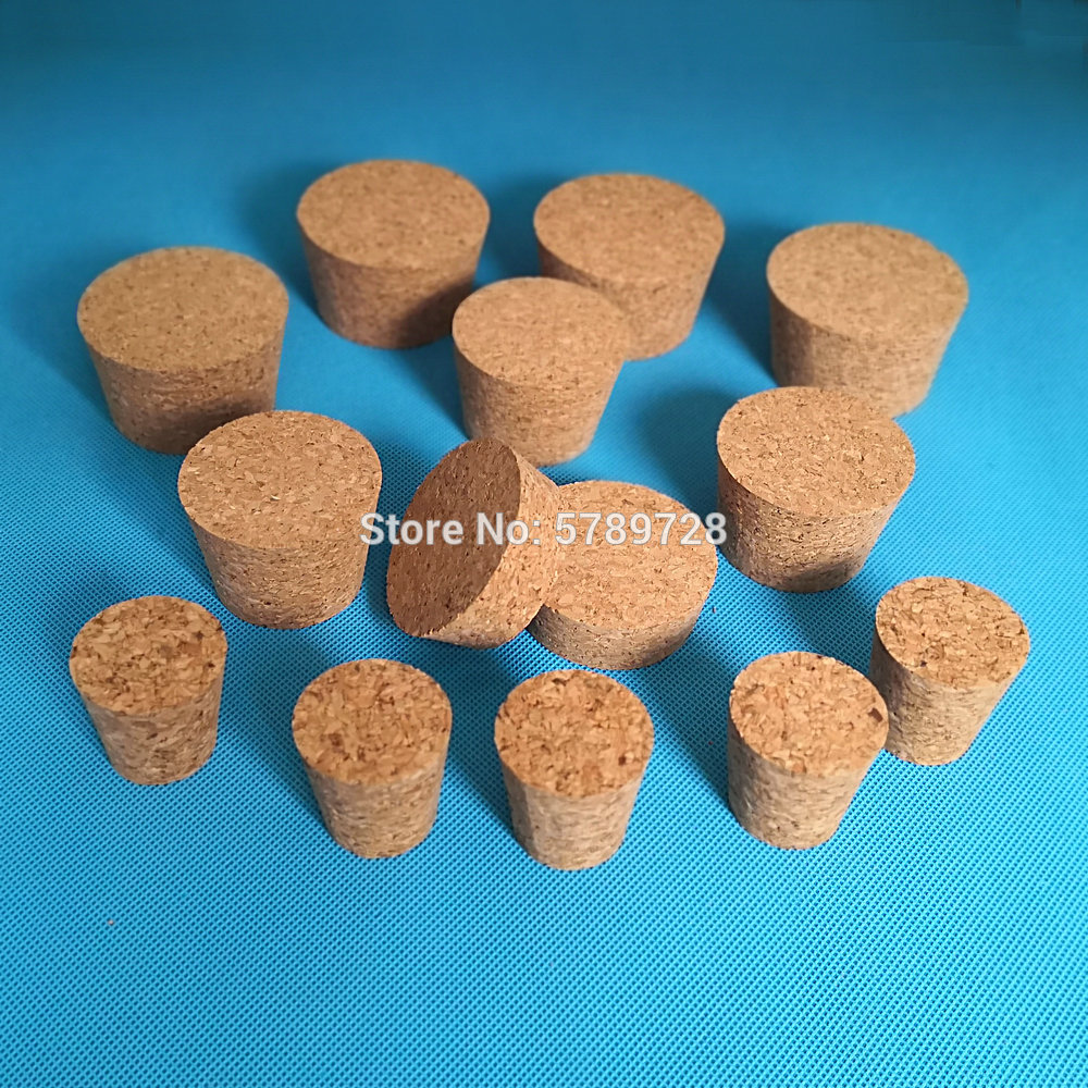 10pcs Top DIA 32mm to 83mm Wood Cork Lab Test Tube Plug Essential Oil Pudding Small Glass Bottle Stopper Lid