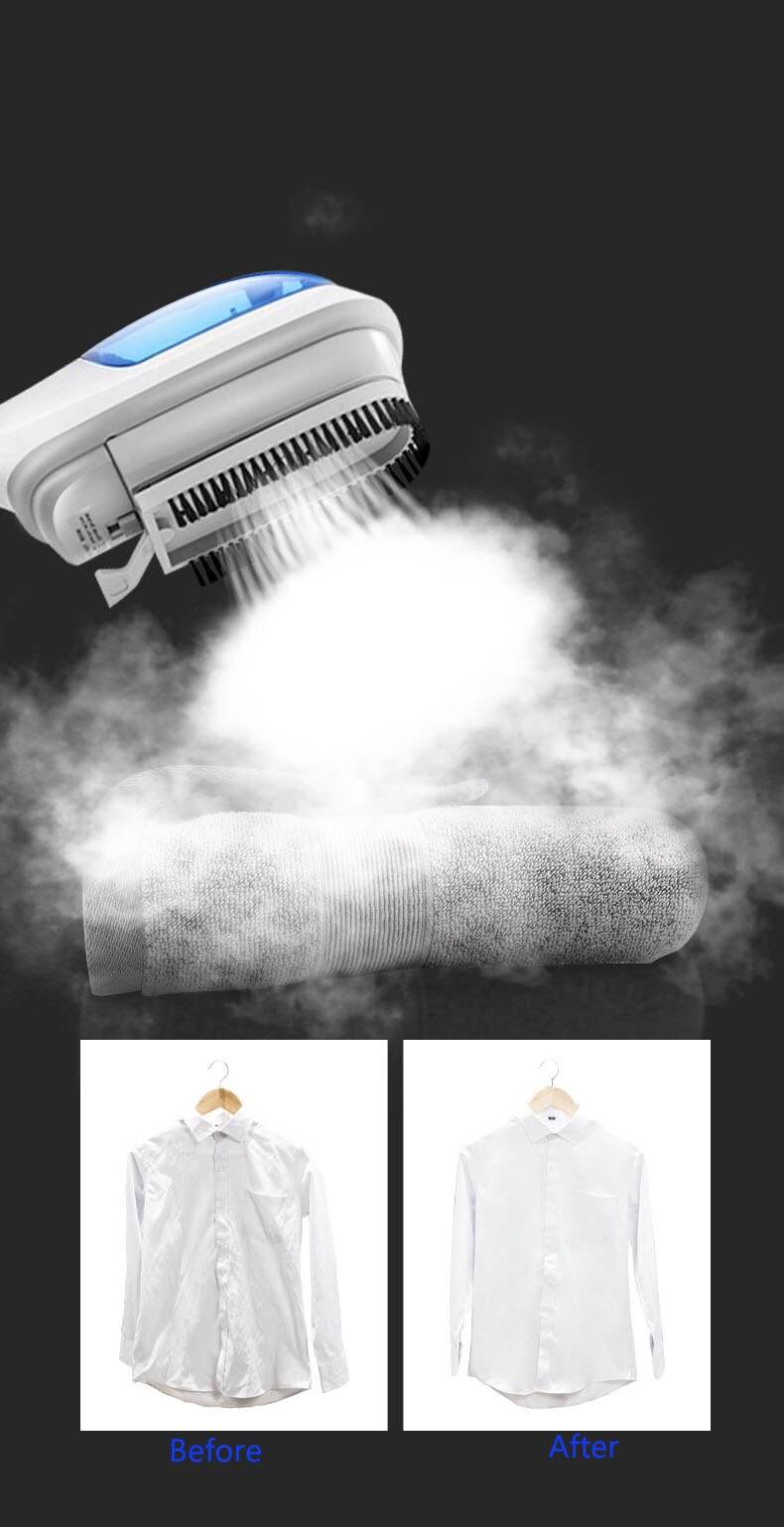 Electrical Ironing Machine Mini Clothes Steamer Steam Brusher Handheld Travel Carry-On Easy Pack