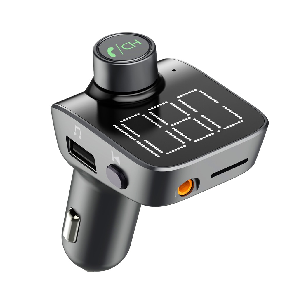 Bluetooth Auto Fm-zender Draadloze Handsfree Carkit Lcd Usb Aux Fm Modulator Auto MP3 Speler Dual Usb Charger Adapter