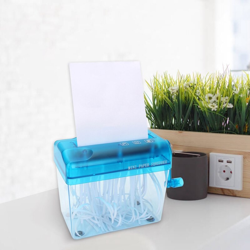 Household Mini Manual Desktop Paper Shredder Hand Shredder Simple Paper Shredder