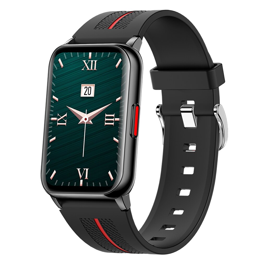 Damen  h76 smart-armbänder mit blutdruck- und herzfrequenzmesser, herren  ip68 wasserdichte schrittzähler-sportuhren und fitness-tracker: Schwarz