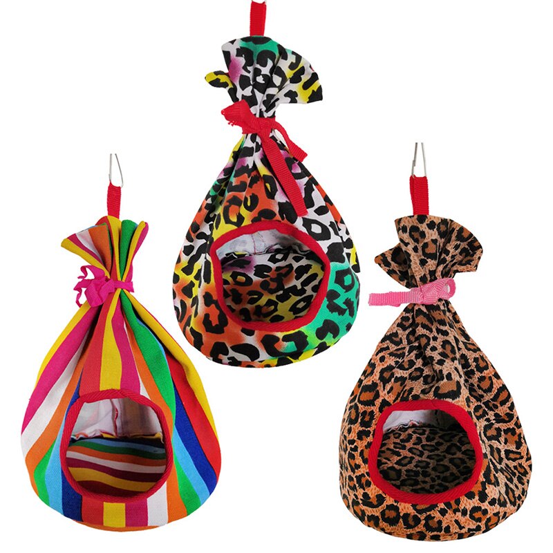 Śmieszne papuga hamak łóżko gniazdo ptaki małe wiszące klatka torba kieszonkowa płótno Podkładka papuga długoogonowa chomik okrągłe śmieszne słodkie kreatywne