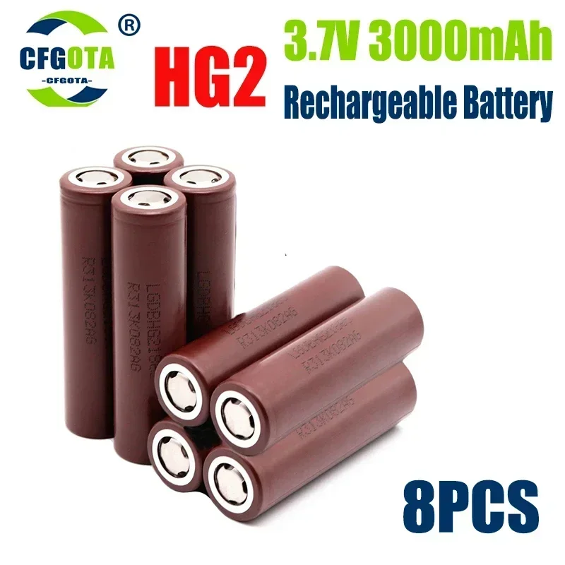 HG2 18650 3000mAh Battery 3.7V 30a High Discharge 18650 Rechargeable Batteries for HG2 18650 Flashlight Tools Battery: SKY BLUE
