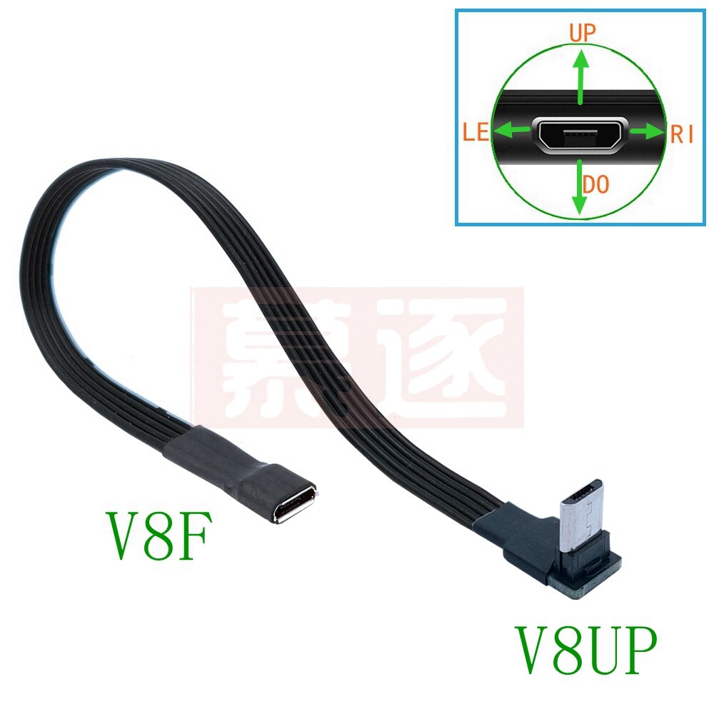 5 cm-100 CM Micro USB hembra a Micro USB macho F/M extensor de extensión fecha carga Cable corto OTG negro 20 CM 50 CM 10 CM 1 m: Rojo / <=0,5 m