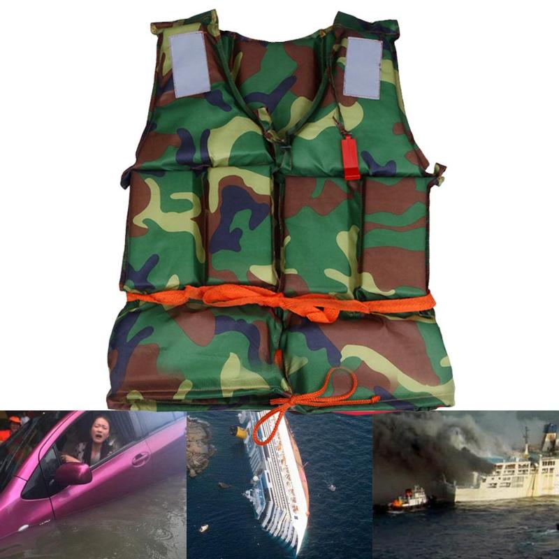 Camouflage Life Vest Water Sports Life Jacket for Fishing Boating Drifting