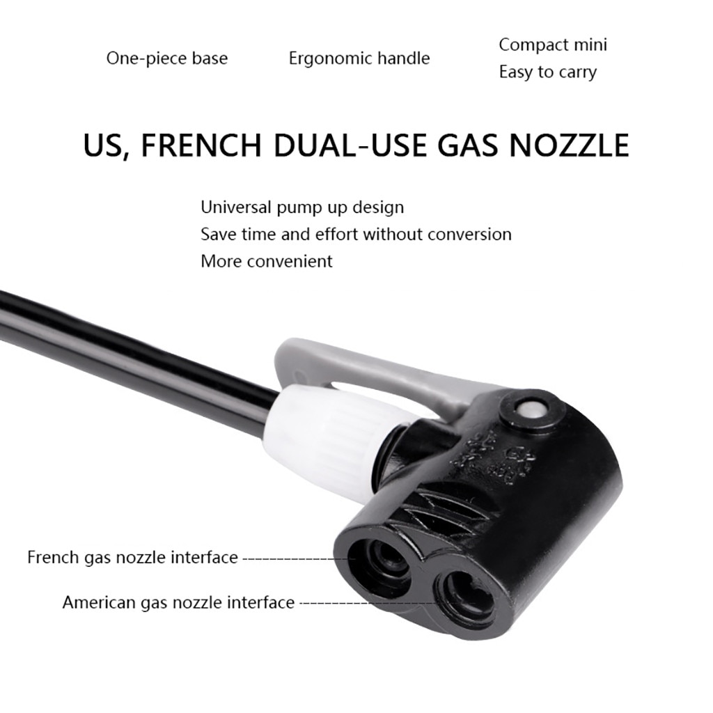 Mini Bike Pumps Portable Bicycle Tire Floor PumpsHand Foot Activated Bike Pumpswith Valvess Gas Needle for Road Bike Mountain#50