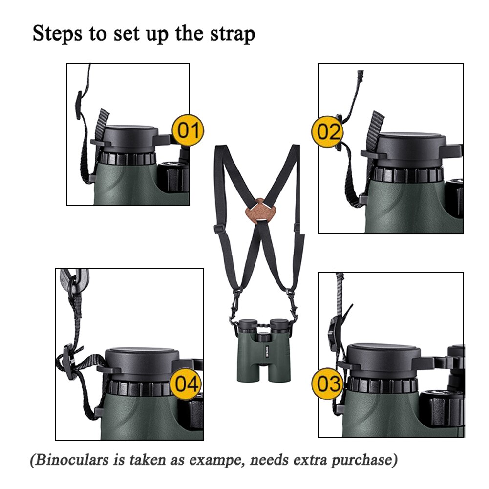 Durable Adjustable Size X Shaped Hiking Nylon Camera Rangefinder Quick Release Outdoor Simple Binocular Harness Strap Ergonomic