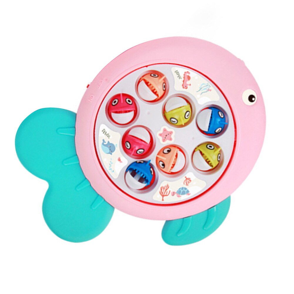 1 scatola di Elettronica di Gioco di Pesca Giocattoli di Cartone Animato Giocattolo Musicale Educativo Gioco di Alimentazione Accessori per la Casa per I Bambini senza Batteria (pi