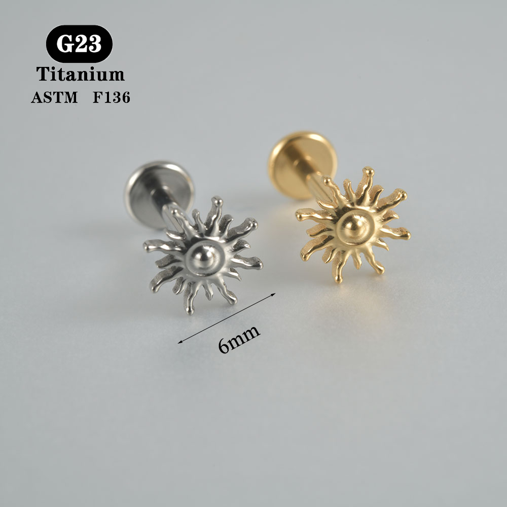 1 pendiente ASTM F136 de circonita de titanio con parte posterior plana, 12 estilos, pendientes de , lóbulo, hélice, cartílago del trago, joyería para Piercing, 1,2x8mm: Negro / PLATEADO