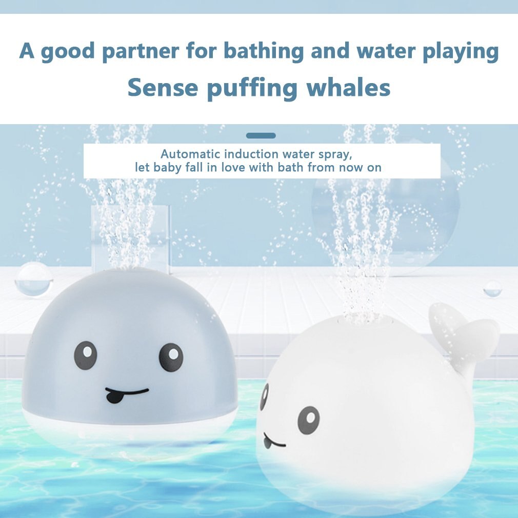 Kids Baby Leuke Cartoon Walvis Drijvende Spuiten Water Bad Speelgoed Tuit Spray Douche Baden Zwemmen Badkamer Speelgoed