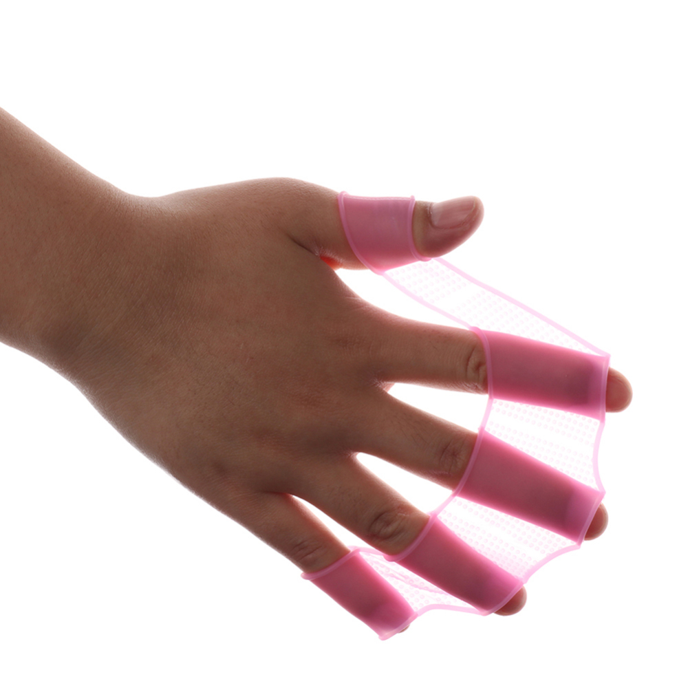 1 para sztuczna żaba silikonowe płetwy robić pływania płetwy ręczne płetwy treningowe rękawice robić nurkowania rękawice robić pływania