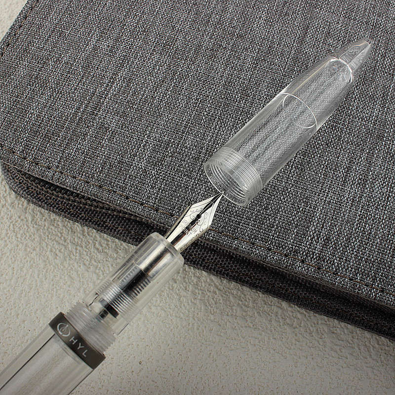 Nowe pióro wieczne Przezroczysta zakraplaczka EF F M Stalówki Pióro atramentowe Biuro szkolne Długopisy robić pisania Prezenty świąteczne z oryginalnym pudełkiem