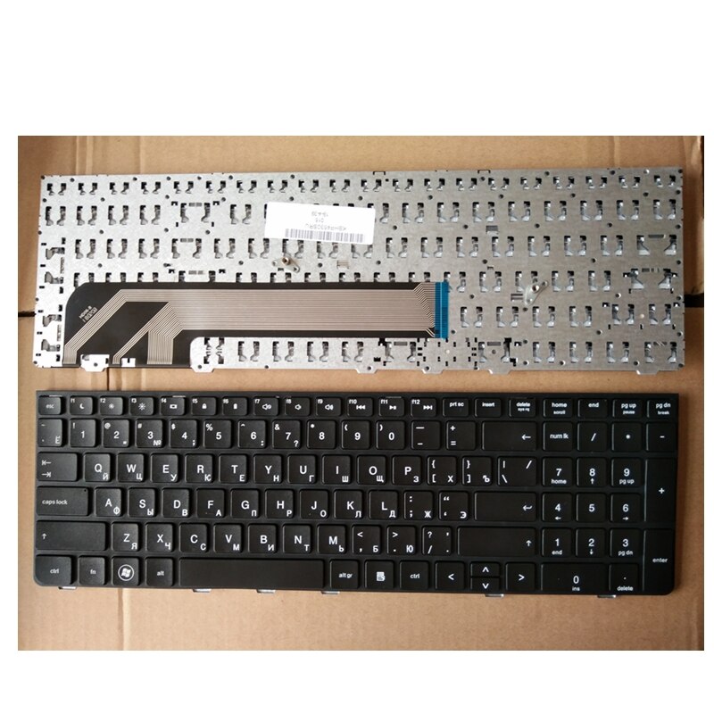 teclado ruso para portátil GZEELE para HP PROBOOK 4530 4530S 4730 4730S 4535S 4735s RU con marco plateado para reemplazar notebook: Black