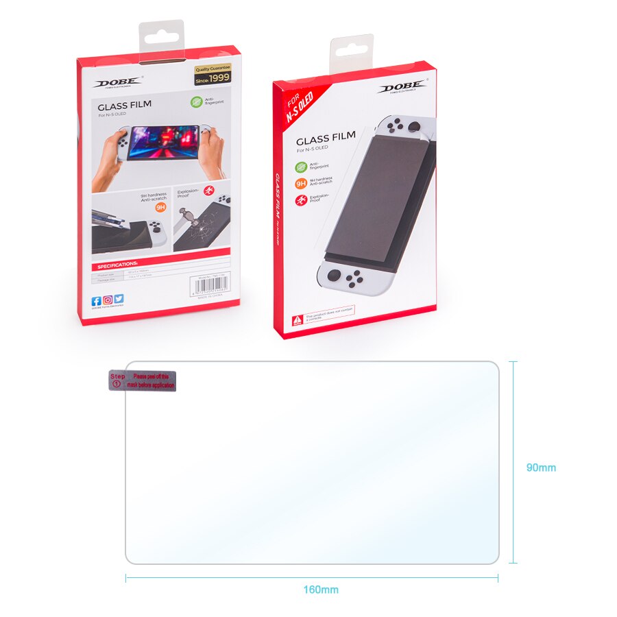 DOBE Gehärtetem Glas 9H HD Bildschirm Schutz Film für Nintendo Schalter OLED Bildschirm Schutz Für N-Schalter OLED spiel Zubehör