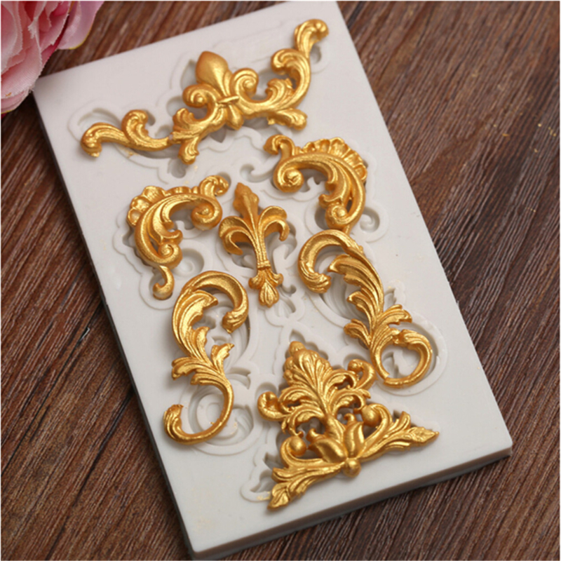 1PC Euporean Muster Form Fondant Kuchen Silikon Form Kekse Gebäck Form Süßigkeiten Schokolade Formen Kuchen Dekoration Backen Werkzeuge