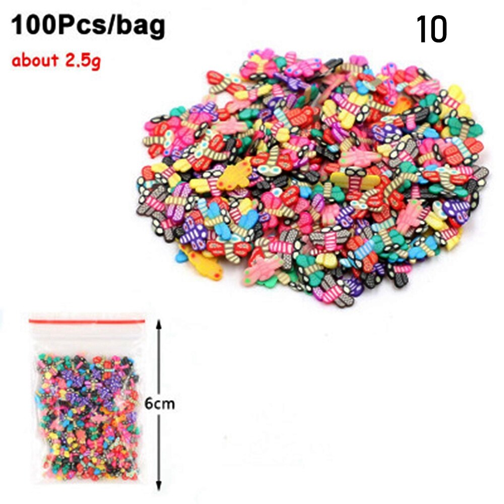 2.5g/Bag Fruit Bead DIY Decoration Charms Mud Accessories Fluffy Addition in Mud Clound Sand Toys Filler Glitter Clear Set: 10