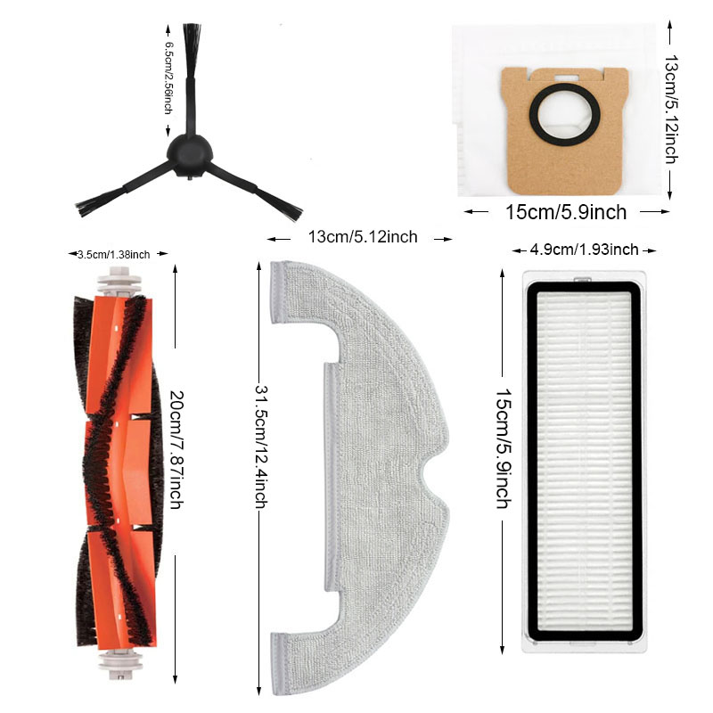 Para Xiaomi Mi Robot aspirador-mopa 2 Ultra STYTJ05ZHM filtro bolsas de polvo paño de mopa cepillo lateral principal piezas Accesorios