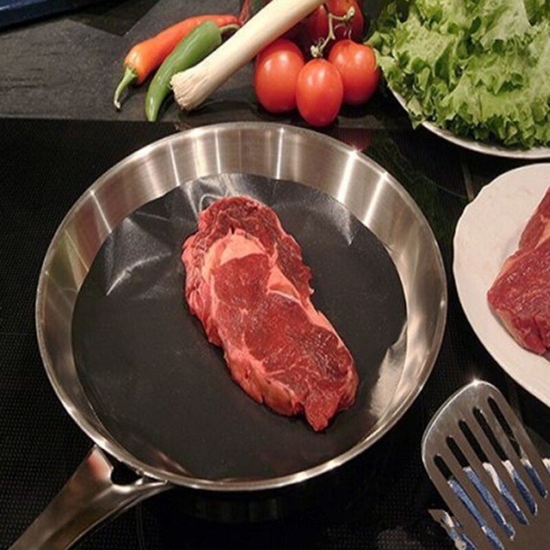 Padella Pad riutilizzabile padella antiaderente padella ad alta temperatura Liner prevenire attaccare cibo pentola Mat cucina BBQ cottura Mat strumenti