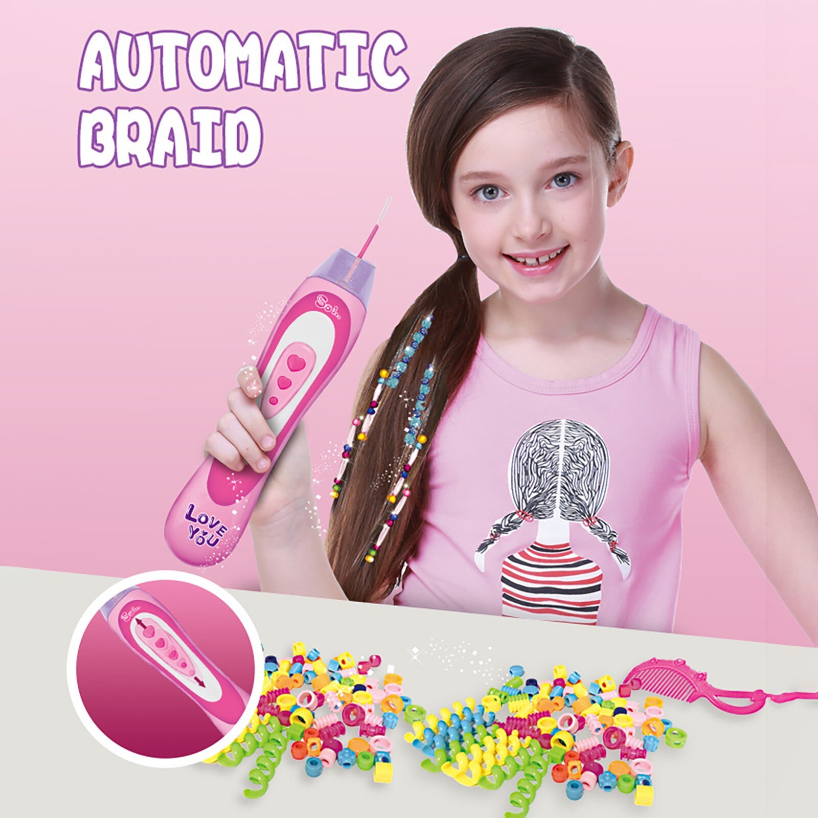 In Stock DIY Hair Knitting Machine Braid Hair Tools Knitting Hair Knitting Roll Twisted Xmas Girl Droshipping