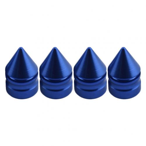 Válvula de aire para neumático de coche, 4 Uds., con forma de torre, de Metal, a prueba de polvo: Azul marino