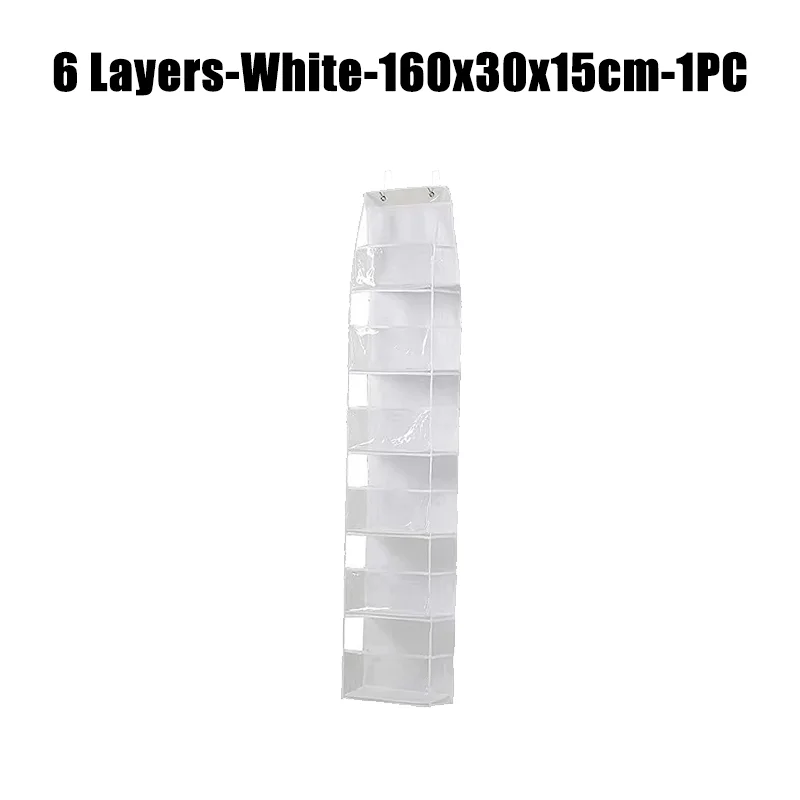 Sobre a porta pendurado despensa organizador de armazenamento pendurado com bolsos de plástico transparente organizador de grande capacidade para armário quarto: Azul