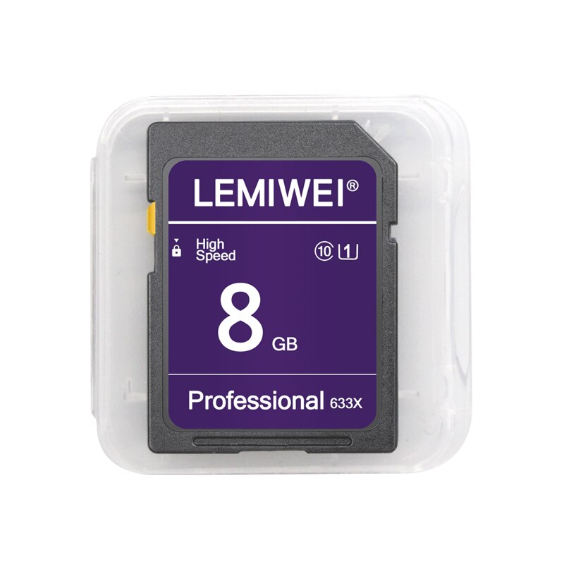 Hukommelseskort 64gb 32gb højhastighedskamera flashkort 16gb 8gb uhs-i klasse 10 lemiwei kamera lagerkort: 8gb
