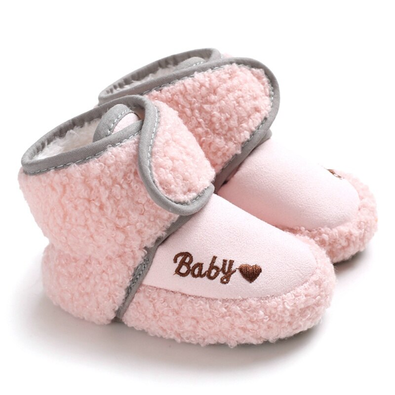 Bébé filles garçons enfant en bas âge bottes de neige bébés hiver chaussons Faux polaire anti-dérapant enfant en bas âge -né berceau chaussures offre spéciale: P / M