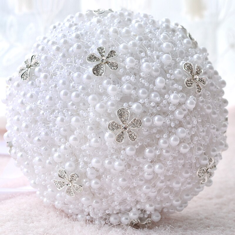 8 Colors Wedding Bouquet Cream Pearl Bride Holding Bouquet buque de noiva Wedding Accessory Bridal Wedding Pearl Bouquet