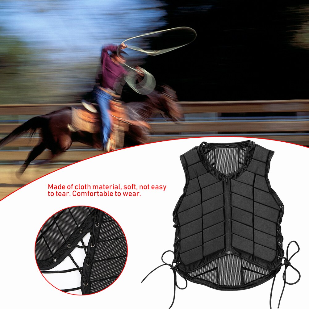 Adult Kids Comfortable Adjustable Body Protector Horse Riding Eventing Vest Shock Absorption Soft Entertainment Protective Gear