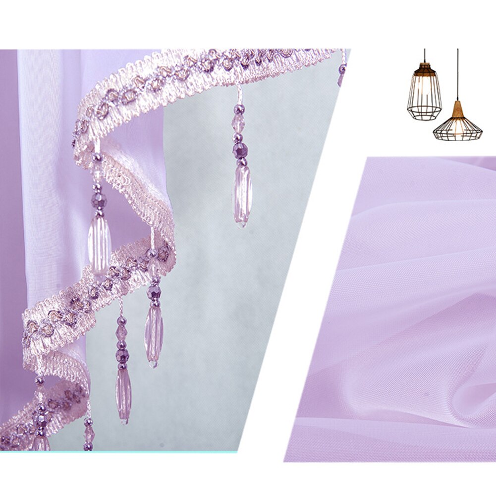 130 x 60cm woonaccessoires raam keuken eenvoudig te installeren driehoek kort gordijn slaapkamer polyester effen moderne kralen volant