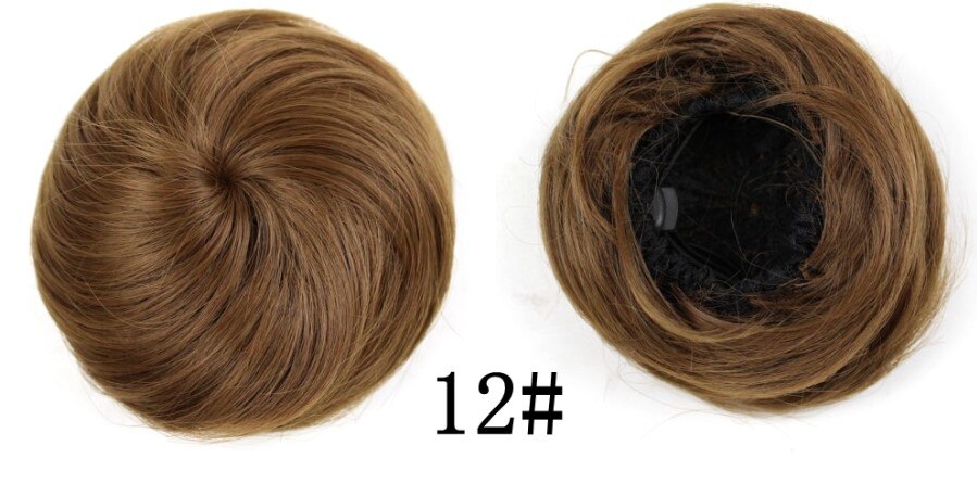Vreugde &amp; Beauty 16 Kleur Krullend Chignon Hittebestendige Synthetische Clip In Hair Extensions Diameter 12 Cm Voor Vrouwen: #12