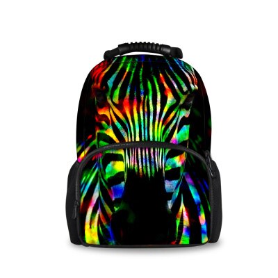 Noisydesigns djur ryggsäck vintage kompakta barn ryggsäckar för tonårspojkar uggla tigerhuvud barn skolväska ryggsäck: C0017a