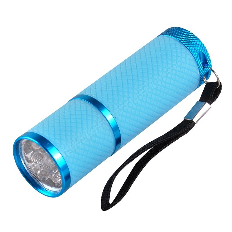 Kynsien kuivaaja mini 9 led-valoa taskulamppu uv-lamppu kannettava kynsigeelinaamio nopeasti kuivuva manikyyrityökalut: Sininen