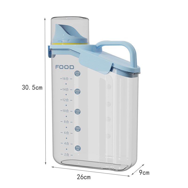 Récipients de stockage de céréales, grands récipients hermétiques de stockage de nourriture sèche avec bec verseur pour distributeur de céréales en vrac, récipient alimentaire: Violet