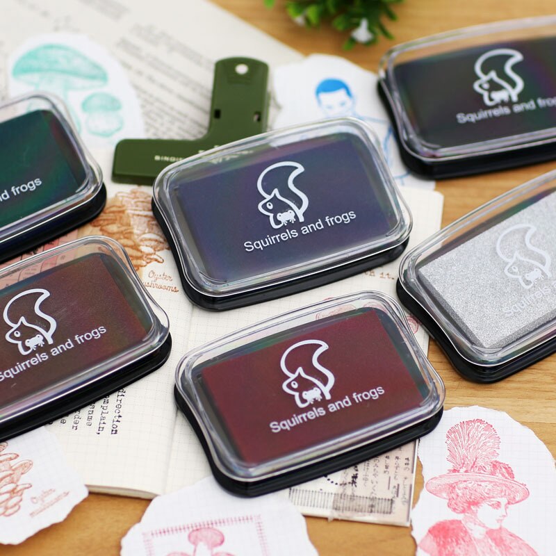 16 Kleuren Big Size Stempelkussen Craft Olie Gebaseerd Diy Inkt Pads Voor Spons Stempels Stof Scrapbooking Decor Vingerafdruk Seal Stamp pad
