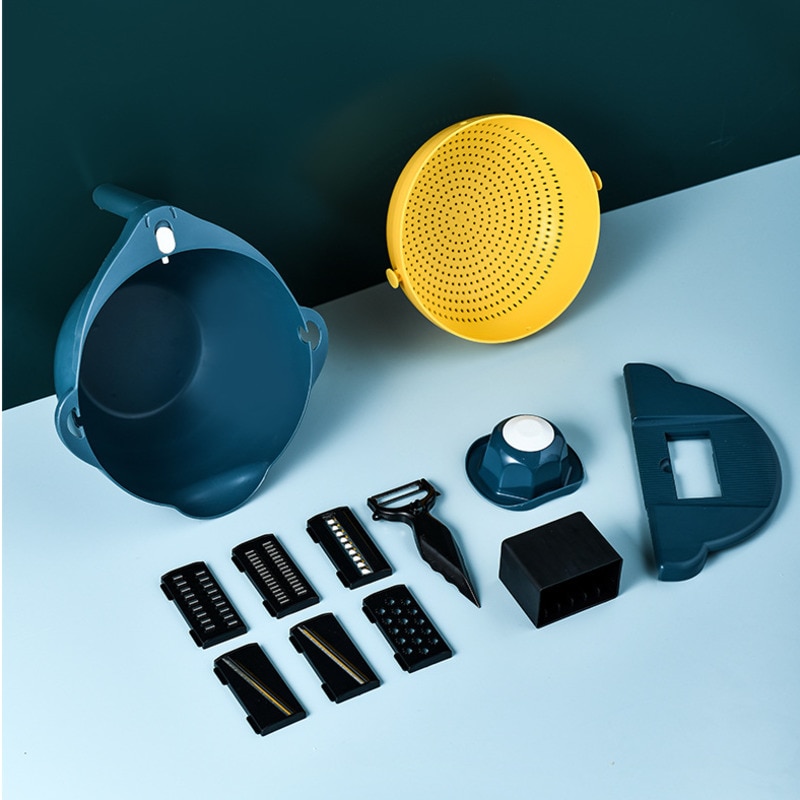 Vegetable Cutter Multifunctional Food Processor Chopper Potato Fruit Carrot Slicer 8 In 1 Gadgets Kitchen Tool