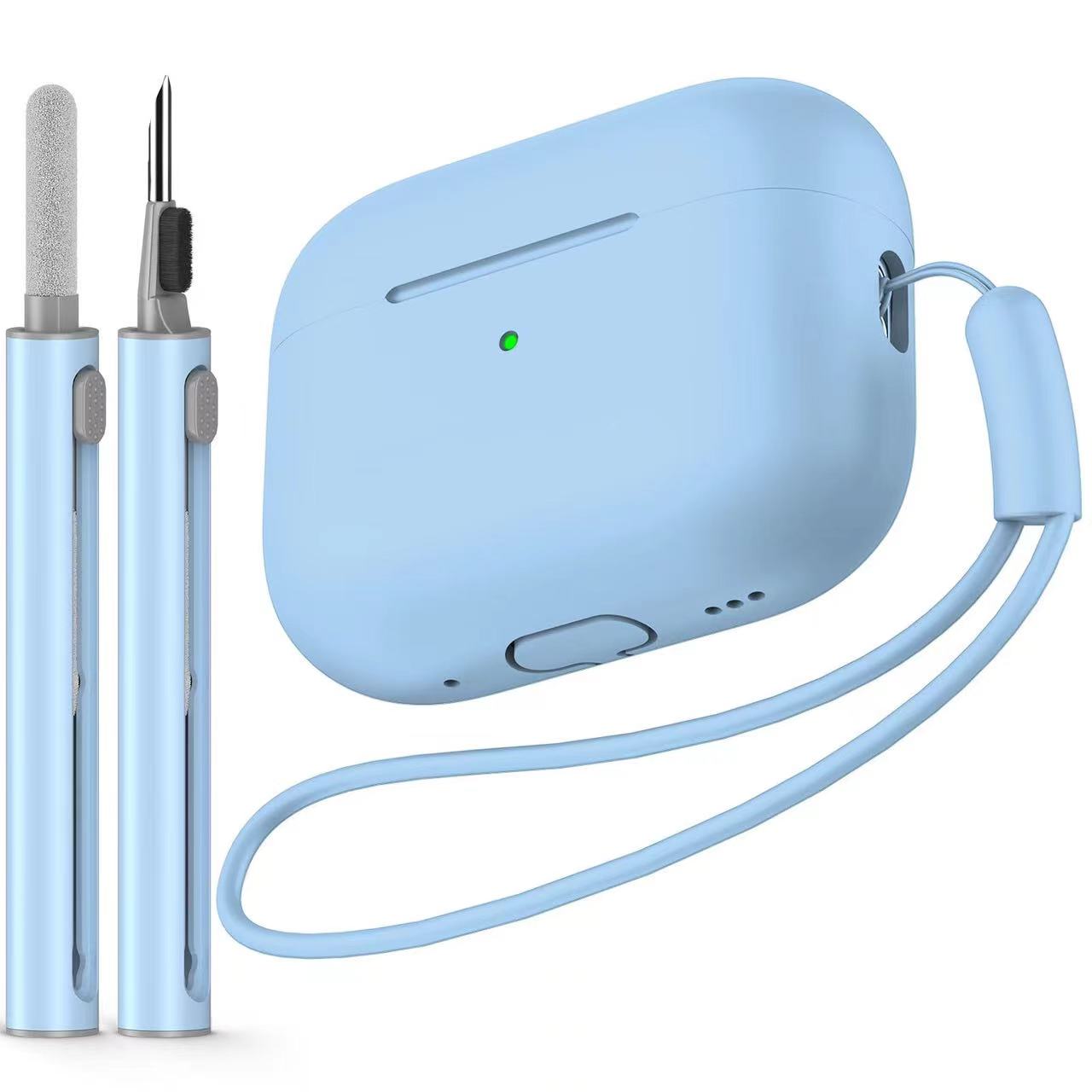 AirPods Pro Case Cover with Cleaner Kit,Soft Silicone Protective Case for Apple AirPod Pro 2nd/1st Generation Case for Women Men