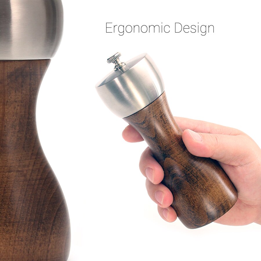 Molinos de madera para Molinillo de sal y pimienta, molinos de madera, mecanismo de precisión Gourmet y sal marina de primera y granos de pimienta, accesorios de cocina
