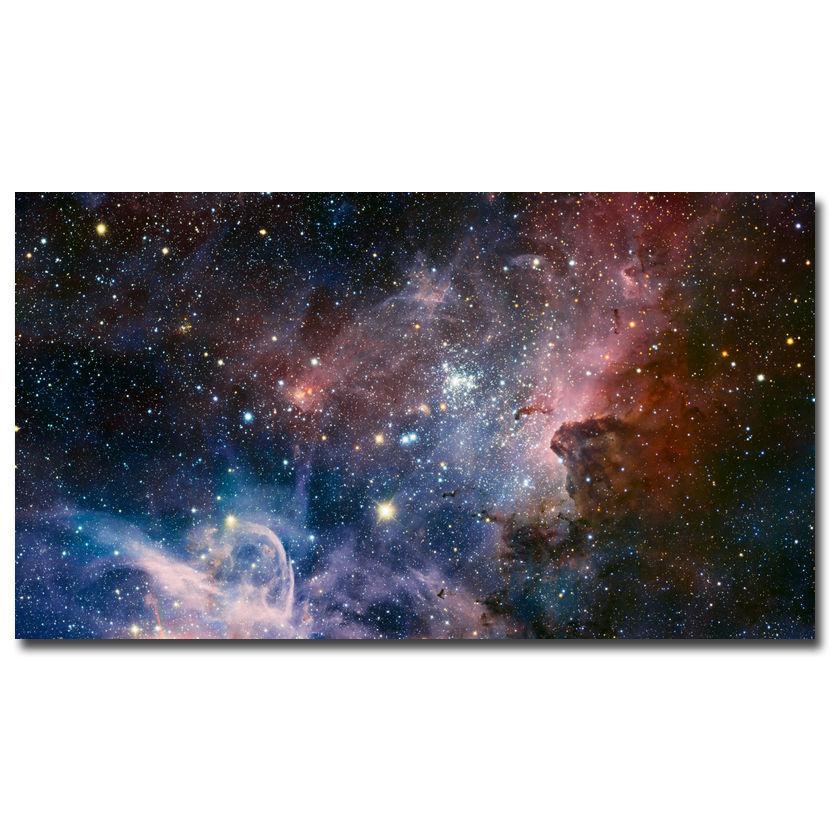 0771A Galaxy Space Stars Nebula Landschap-Muursticker Zijde Poster Light Canvas Decoratie