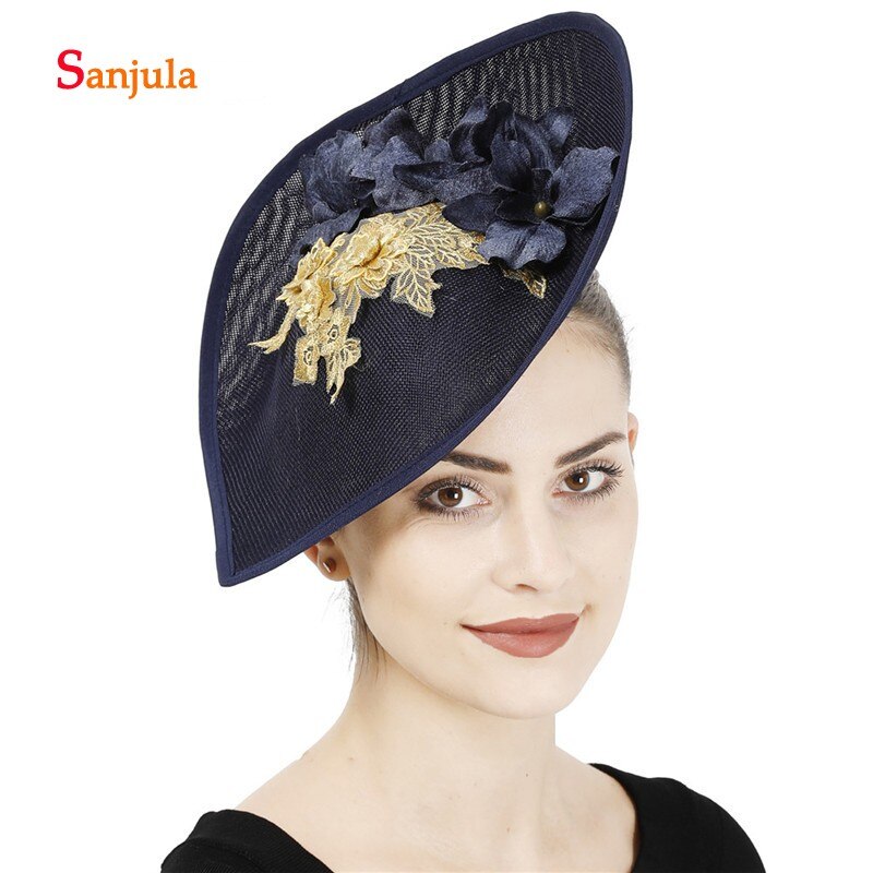 Edele en mooie hoeden voor vrouwen, kant en bloemen, prachtige bruids- en trouwhoeden, damesfascinators, linnen hoofddeksels  h393
