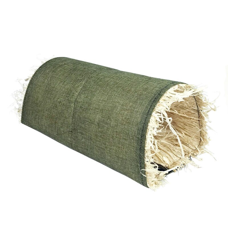 Tapis à mâcher en forme d'herbe de lapin et de Hamster, accessoire pliable en paille tissée pour Animal de compagnie, lit de maison, cochon d'inde: green / M
