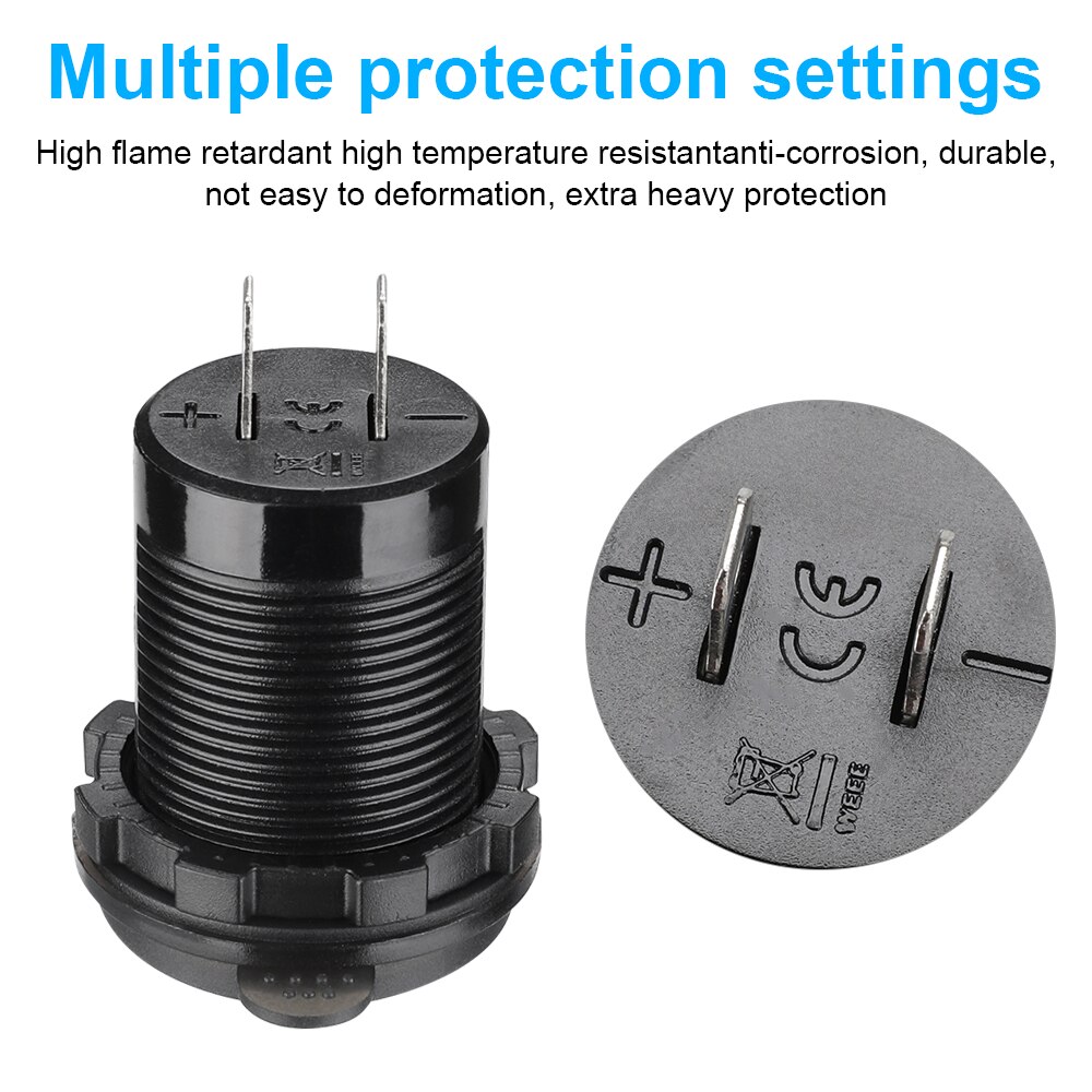 Extracteur allume-cigare de voiture 4,2a, chargeur de voiture, double prise USB, prise d'alimentation 12V 24V, LED, voltmètre, Moto, adaptateur de séparation automatique