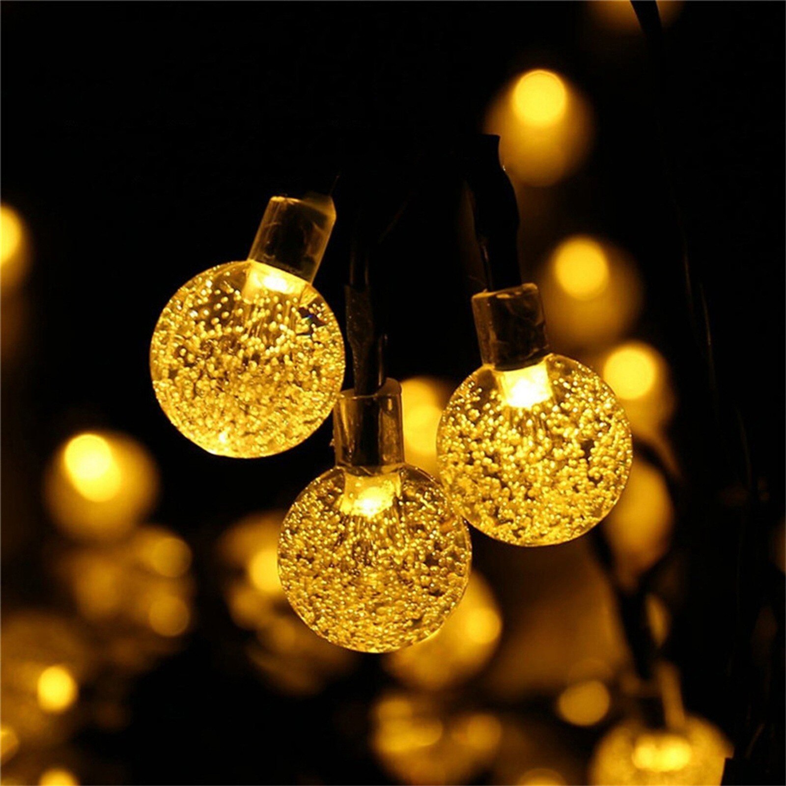 Led Fairy Solar Snaar Licht Kristallen Lampen Bubble Bal Lamp Guirlande Decoratie Waterdichte Outdoor Tuin Christmas0