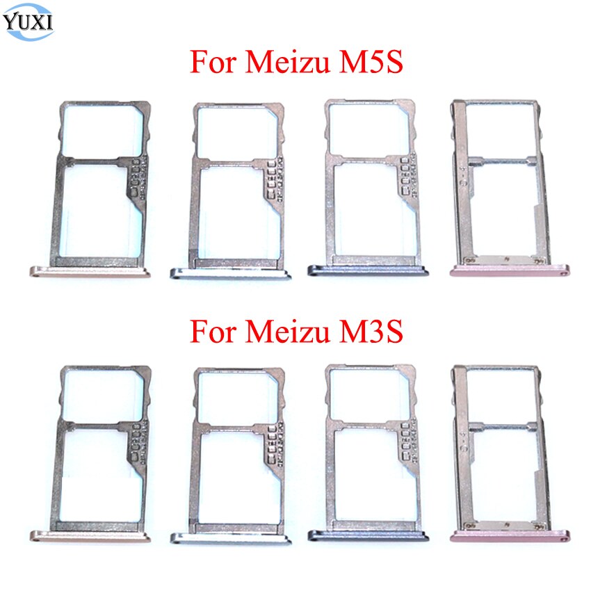 YuXi pour Meizu M5S M3S SIM carte plateau prise fente support adaptateur pièces de rechange pour Meilan 3S 5S