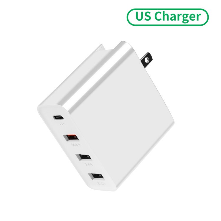 GOOJODOQ PD 48W USB typ C Ladegerät Schnell Ladung 3,0 Wand Schnelle Ladegerät für Apple MacBook Air iPad Pro iPhone Samsung Huawei HTC: White US Plug